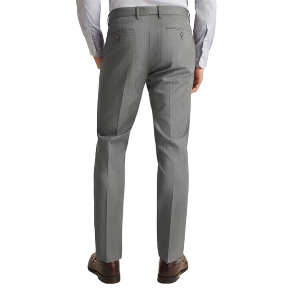 Bonobos Weekday Friday Tailored Fit Gray Herringbone Dress Pants Size 30X32 - Picture 2 of 12